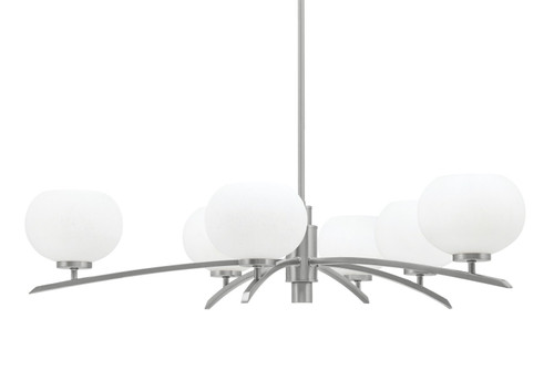 Toltec Lighting - 3746-GP-212 - Six Light Chandelier - Kurve - Graphite