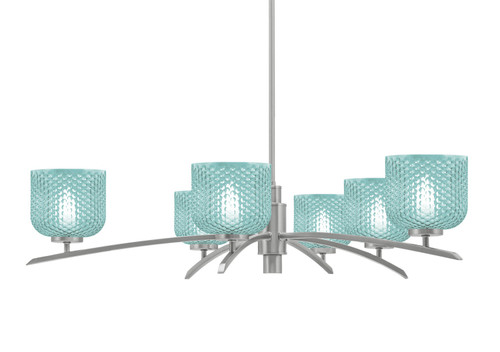 Toltec Lighting - 3746-GP-4615 - Six Light Chandelier - Kurve - Graphite