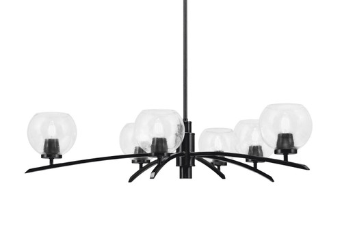 Toltec Lighting - 3746-MB-4100 - Six Light Chandelier - Kurve - Matte Black