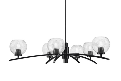 Toltec Lighting - 3746-MB-4102 - Six Light Chandelier - Kurve - Matte Black