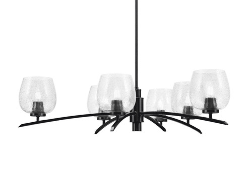 Toltec Lighting - 3746-MB-4812 - Six Light Chandelier - Kurve - Matte Black