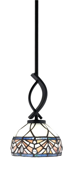 Toltec Lighting - 3901-MB-9485 - One Light Mini Pendant - Cavella - Matte Black