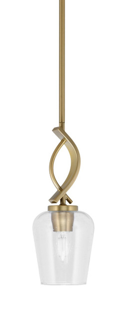 Toltec Lighting - 3901-NAB-210 - One Light Mini Pendant - Cavella - New Age Brass