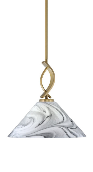 Toltec Lighting - 3901-NAB-2129 - One Light Mini Pendant - Cavella - New Age Brass