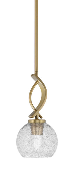 Toltec Lighting - 3901-NAB-4102 - One Light Mini Pendant - Cavella - New Age Brass