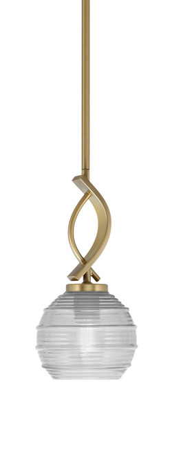 Toltec Lighting - 3901-NAB-5110 - One Light Mini Pendant - Cavella - New Age Brass