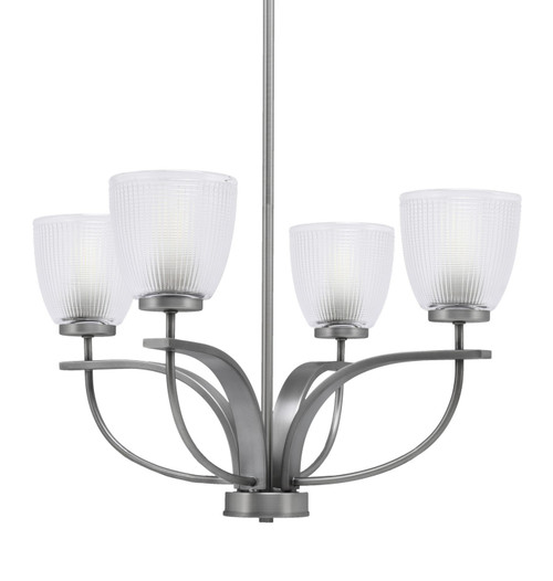 Toltec Lighting - 3904-GP-500 - Four Light Chandelier - Cavella - Graphite