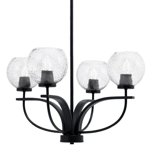 Toltec Lighting - 3904-MB-4102 - Four Light Chandelier - Cavella - Matte Black