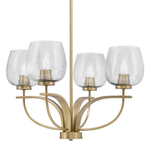 Toltec Lighting - 3904-NAB-4812 - Four Light Chandelier - Cavella - New Age Brass