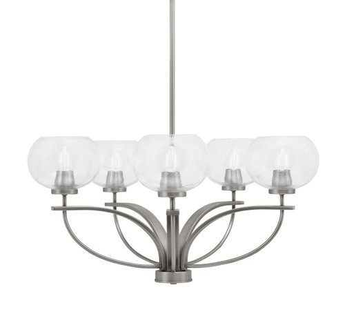 Toltec Lighting - 3905-GP-202 - Five Light Chandelier - Cavella - Graphite