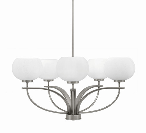 Toltec Lighting - 3905-GP-212 - Five Light Chandelier - Cavella - Graphite