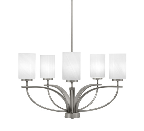Toltec Lighting - 3905-GP-3001 - Five Light Chandelier - Cavella - Graphite