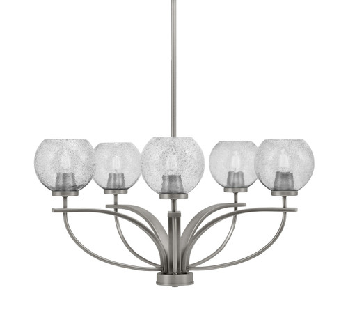 Toltec Lighting - 3905-GP-4102 - Five Light Chandelier - Cavella - Graphite