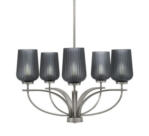 Toltec Lighting - 3905-GP-4252 - Five Light Chandelier - Cavella - Graphite