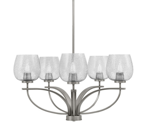 Toltec Lighting - 3905-GP-4812 - Five Light Chandelier - Cavella - Graphite