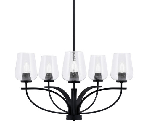 Toltec Lighting - 3905-MB-210 - Five Light Chandelier - Cavella - Matte Black