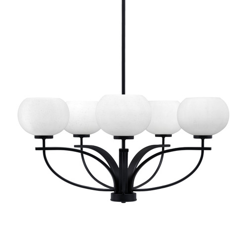 Toltec Lighting - 3905-MB-212 - Five Light Chandelier - Cavella - Matte Black