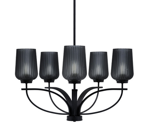 Toltec Lighting - 3905-MB-4252 - Five Light Chandelier - Cavella - Matte Black