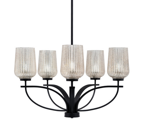 Toltec Lighting - 3905-MB-4253 - Five Light Chandelier - Cavella - Matte Black