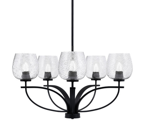 Toltec Lighting - 3905-MB-4812 - Five Light Chandelier - Cavella - Matte Black
