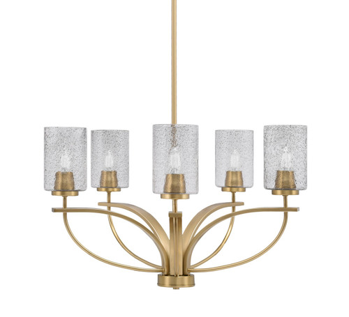 Toltec Lighting - 3905-NAB-3002 - Five Light Chandelier - Cavella - New Age Brass