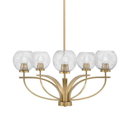 Toltec Lighting - 3905-NAB-4102 - Five Light Chandelier - Cavella - New Age Brass
