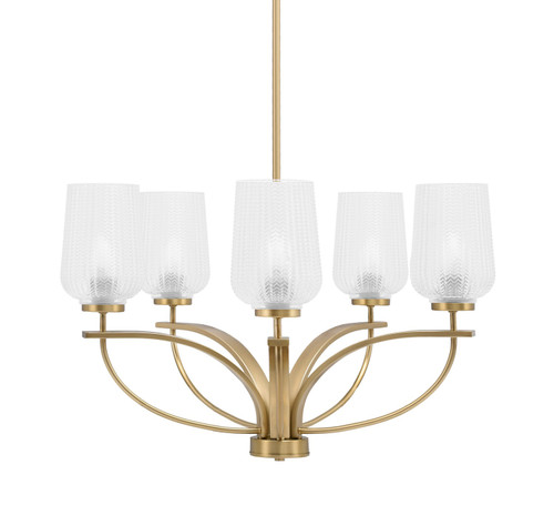 Toltec Lighting - 3905-NAB-4250 - Five Light Chandelier - Cavella - New Age Brass