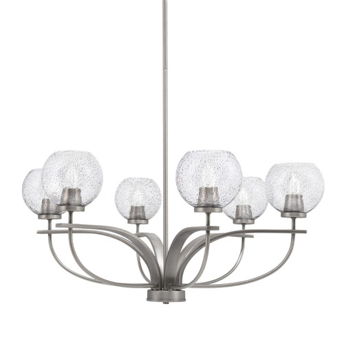 Toltec Lighting - 3906-GP-4102 - Six Light Chandelier - Cavella - Graphite