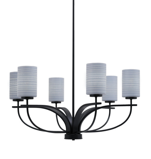 Toltec Lighting - 3906-MB-4062 - Six Light Chandelier - Cavella - Matte Black