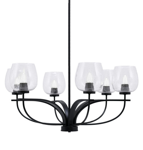 Toltec Lighting - 3906-MB-4810 - Six Light Chandelier - Cavella - Matte Black