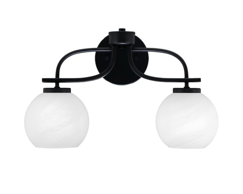 Toltec Lighting - 3912-MB-4101 - Two Light Bath Bar - Cavella - Matte Black