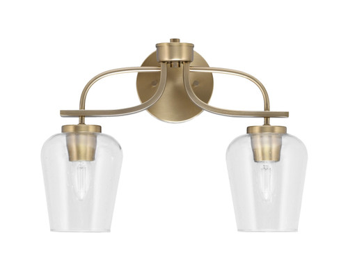 Toltec Lighting - 3912-NAB-210 - Two Light Bath Bar - Cavella - New Age Brass