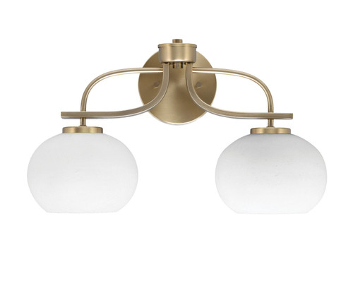 Toltec Lighting - 3912-NAB-212 - Two Light Bath Bar - Cavella - New Age Brass