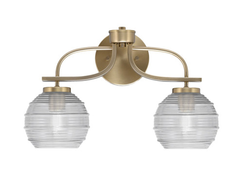 Toltec Lighting - 3912-NAB-5110 - Two Light Bath Bar - Cavella - New Age Brass