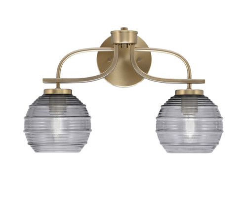Toltec Lighting - 3912-NAB-5112 - Two Light Bath Bar - Cavella - New Age Brass