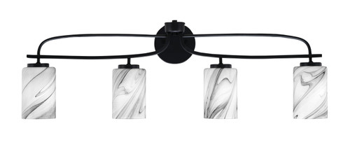 Toltec Lighting - 3914-MB-3009 - Four Light Bath Bar - Cavella - Matte Black