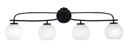 Toltec Lighting - 3914-MB-4101 - Four Light Bath Bar - Cavella - Matte Black