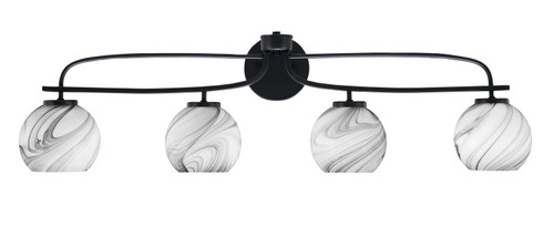 Toltec Lighting - 3914-MB-4109 - Four Light Bath Bar - Cavella - Matte Black