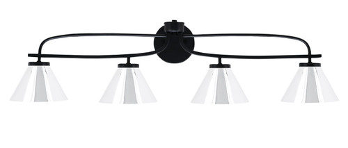 Toltec Lighting - 3914-MB-421-CH - Four Light Bath Bar - Cavella - Matte Black