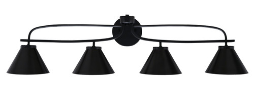 Toltec Lighting - 3914-MB-421-MB - Four Light Bath Bar - Cavella - Matte Black