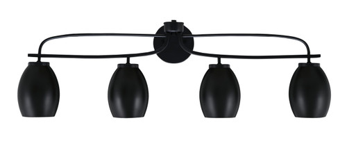 Toltec Lighting - 3914-MB-426-MB - Four Light Bath Bar - Cavella - Matte Black