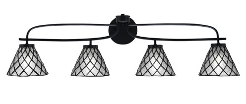 Toltec Lighting - 3914-MB-9185 - Four Light Bath Bar - Cavella - Matte Black