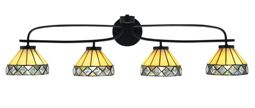 Toltec Lighting - 3914-MB-9405 - Four Light Bath Bar - Cavella - Matte Black