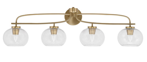 Toltec Lighting - 3914-NAB-202 - Four Light Bath Bar - Cavella - New Age Brass