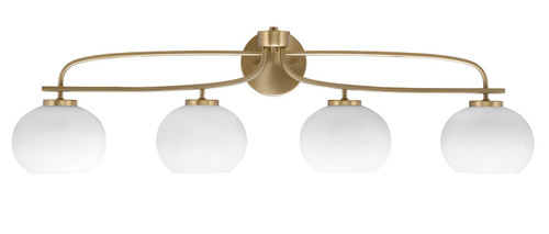 Toltec Lighting - 3914-NAB-212 - Four Light Bath Bar - Cavella - New Age Brass