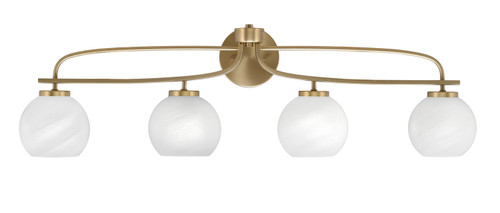 Toltec Lighting - 3914-NAB-4101 - Four Light Bath Bar - Cavella - New Age Brass