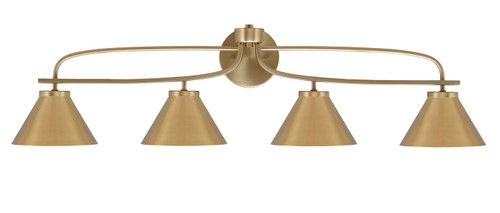 Toltec Lighting - 3914-NAB-421 - Four Light Bath Bar - Cavella - New Age Brass