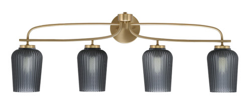 Toltec Lighting - 3914-NAB-4252 - Four Light Bath Bar - Cavella - New Age Brass