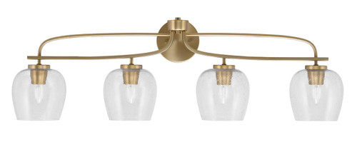 Toltec Lighting - 3914-NAB-4810 - Four Light Bath Bar - Cavella - New Age Brass