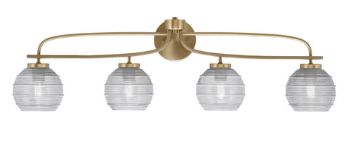 Toltec Lighting - 3914-NAB-5110 - Four Light Bath Bar - Cavella - New Age Brass